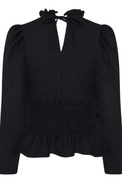 M&Co Womens Black High Frill Neck Blouse><noscript><img width=