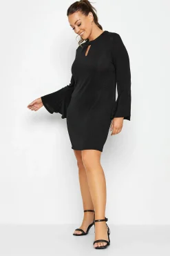 M&Co Womens Black Keyhole Mini Dress>Women Midi Dresses