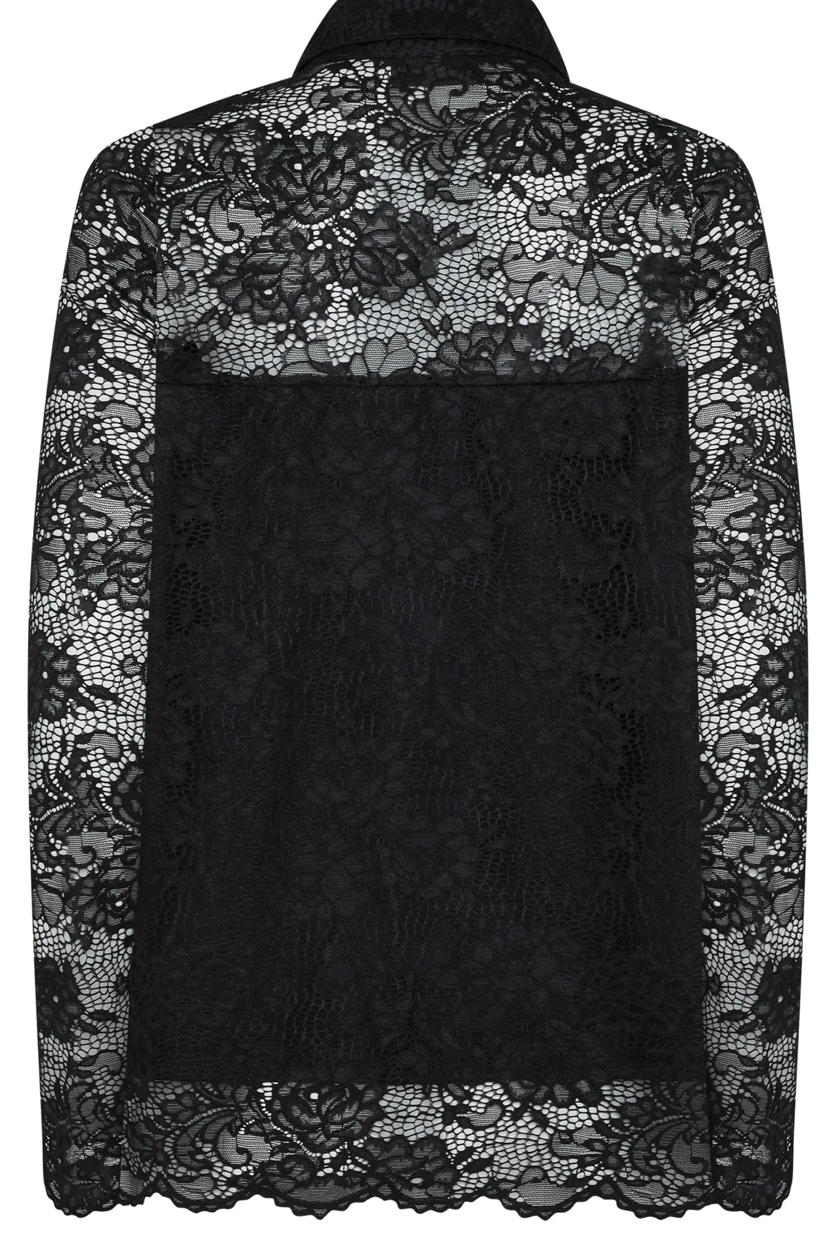 M&Co Womens Black Lace Shirt>Women Shirts