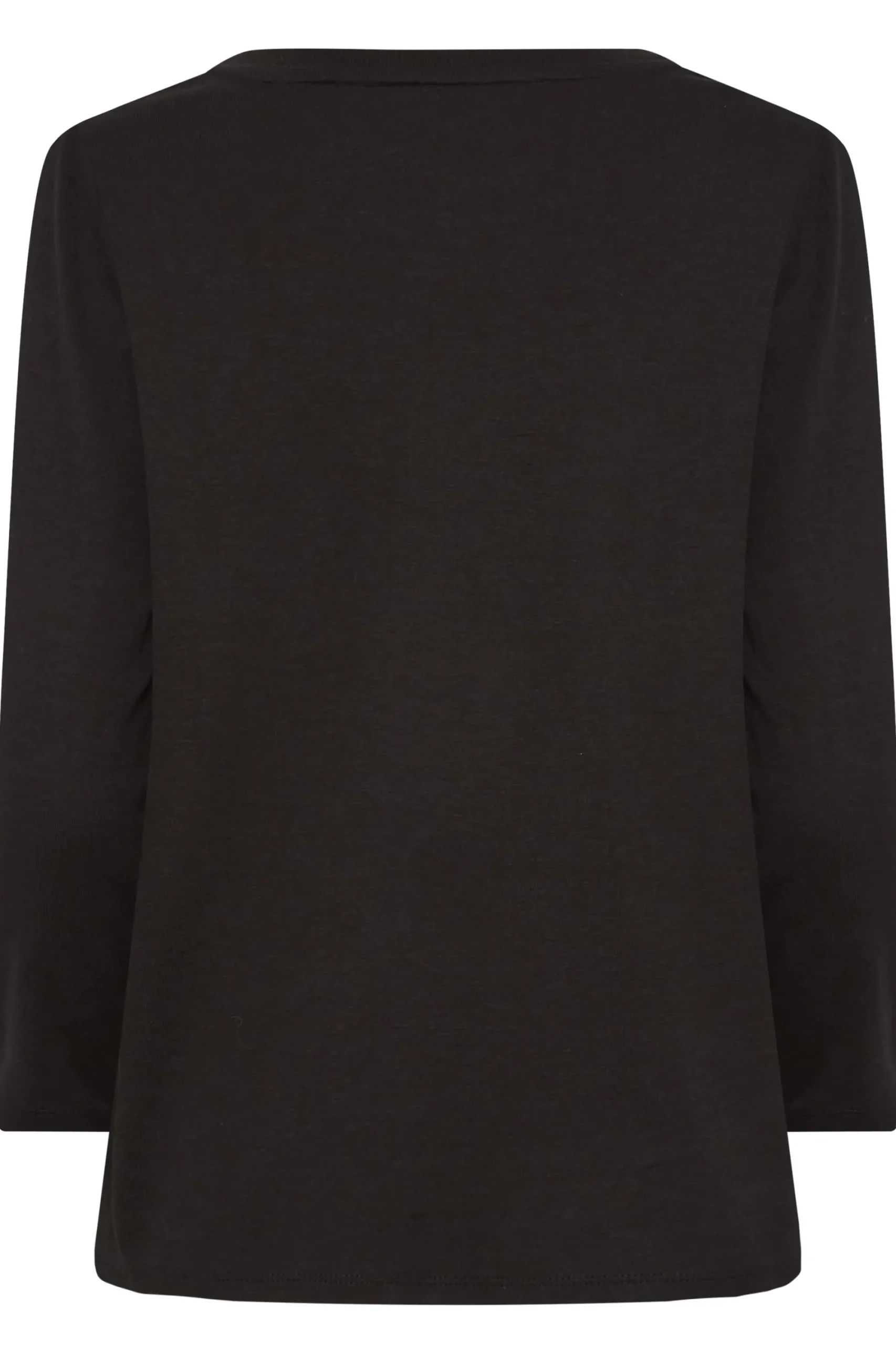 M&Co Womens Black Long Sleeve Cotton Blend Top>Women T-Shirts