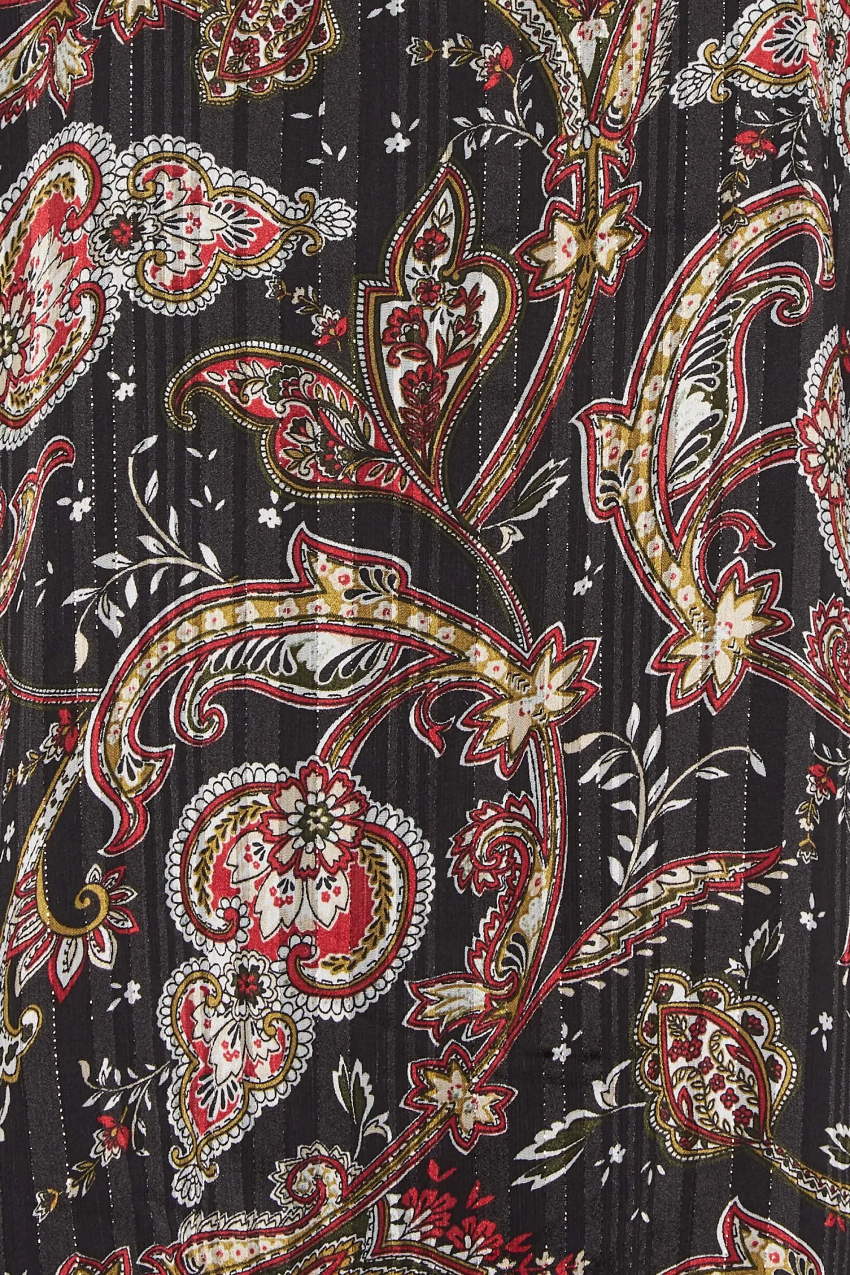 M&Co Womens Black Paisley Print Angel Sleeve Blouse>Women Blouses