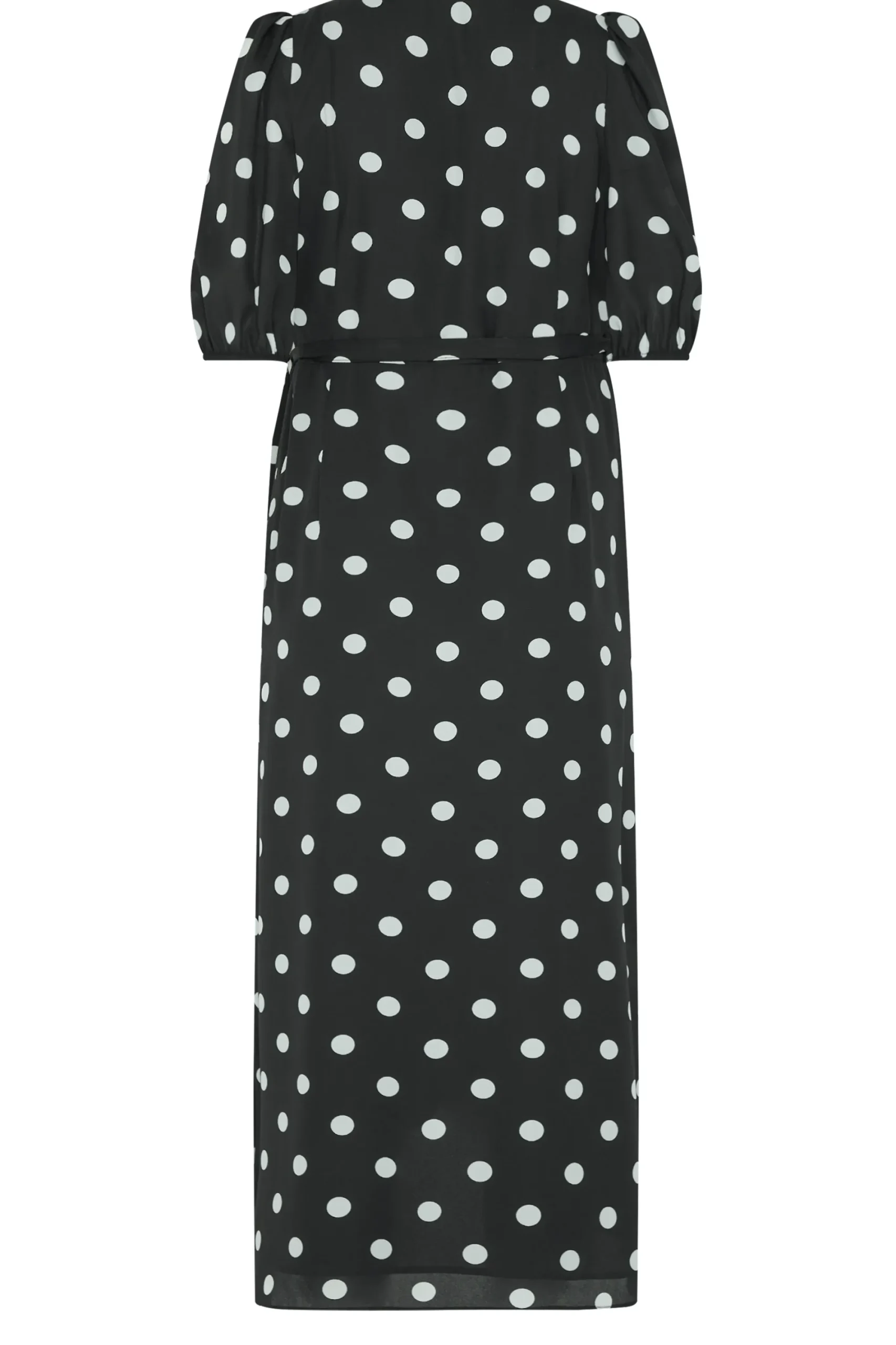 M&Co Womens Black Polka Dot Wrap Dress>Women Midi Dresses