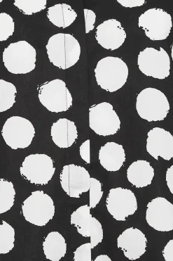 M&Co Womens Black Polka Dot Puff Sleeve Shirt><noscript><img width=
