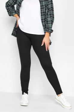 M&Co Womens Black Ponte Seam Detail Leggings>Women Leggings