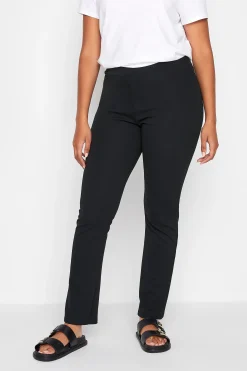 M&Co Womens Black Pull-On Slim Leg Trousers>Women Trousers