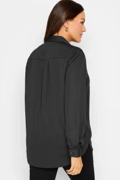M&Co Womens Black Satin Button Through Shirt><noscript><img width=