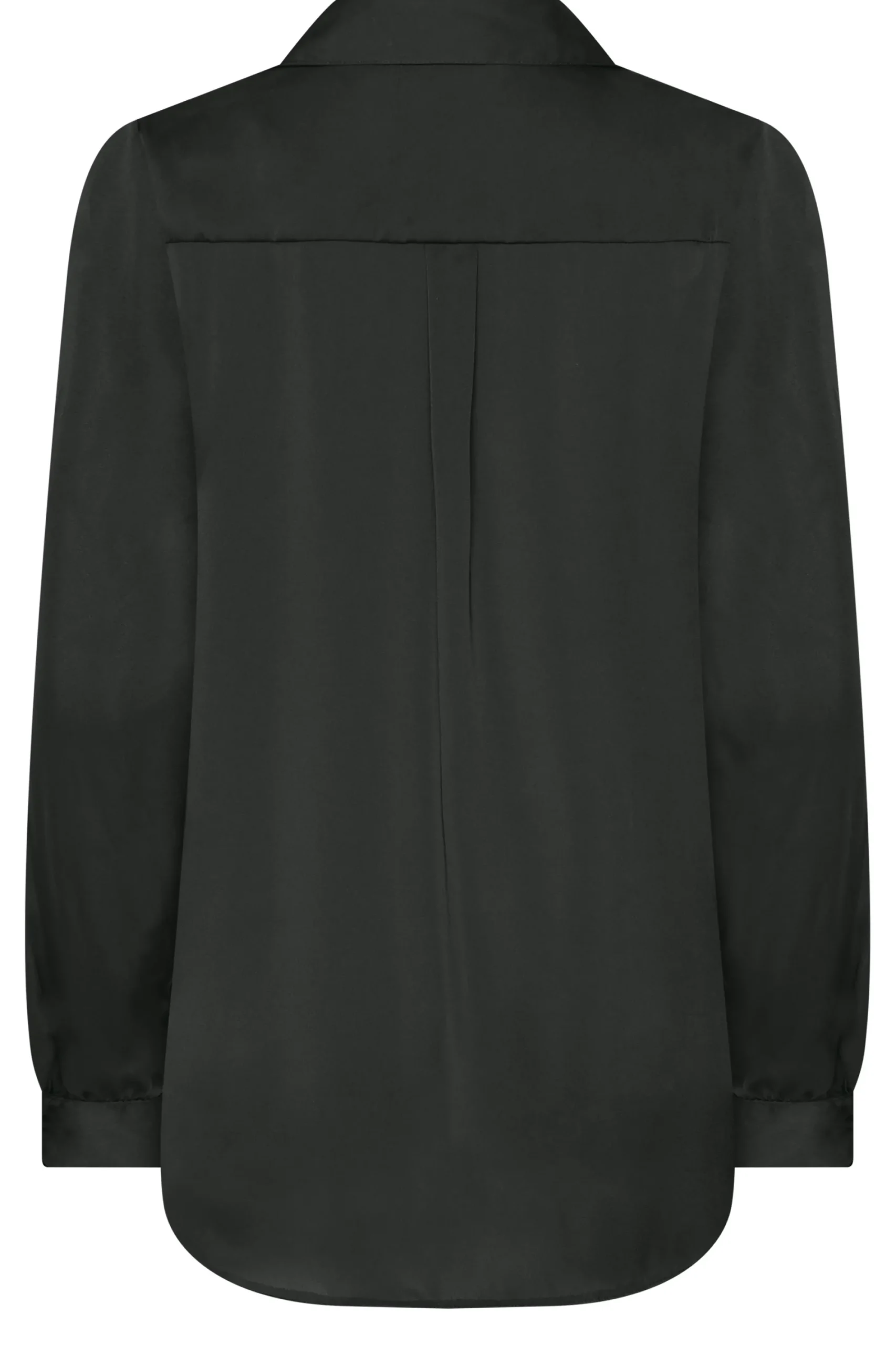 M&Co Womens Black Satin Button Through Shirt>Women Shirts