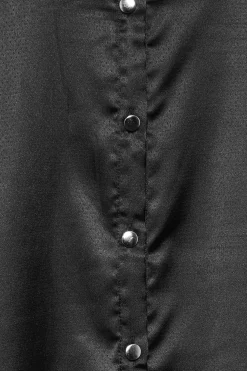 M&Co Womens Black Satin Dipped Hem Shirt><noscript><img width=