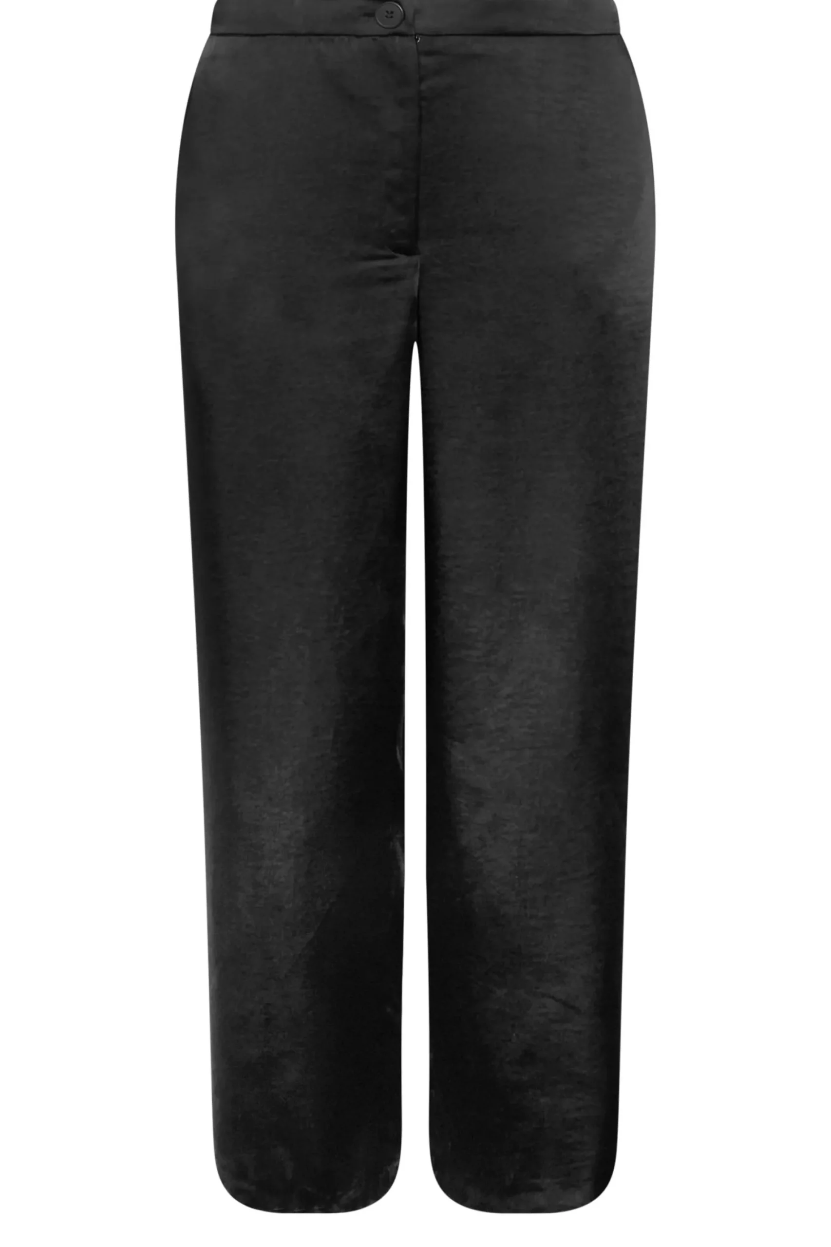 M&Co Womens Black Satin Wide Leg Trousers>Women Wide Leg Trousers