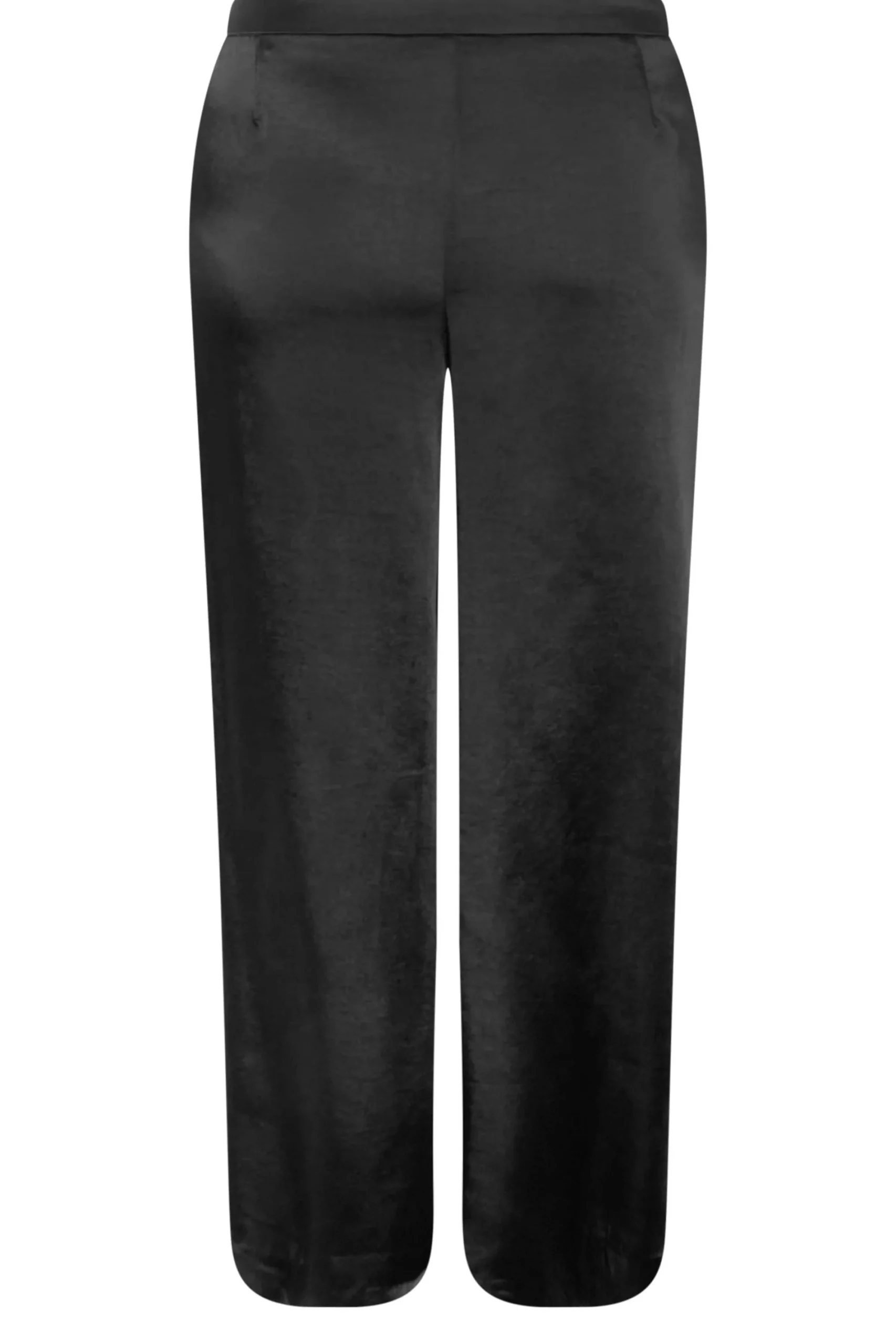 M&Co Womens Black Satin Wide Leg Trousers>Women Wide Leg Trousers