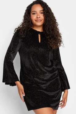 M&Co Womens Black Sequin Keyhole Mini Dress>Women Midi Dresses