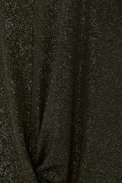 M&Co Womens Black Shimmer Angel Sleeve Wrap Top><noscript><img width=