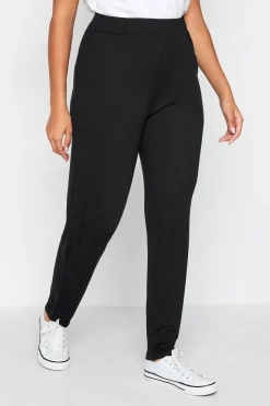 M&Co Womens Black Soft Jersey Hareem Trousers>Women Trousers