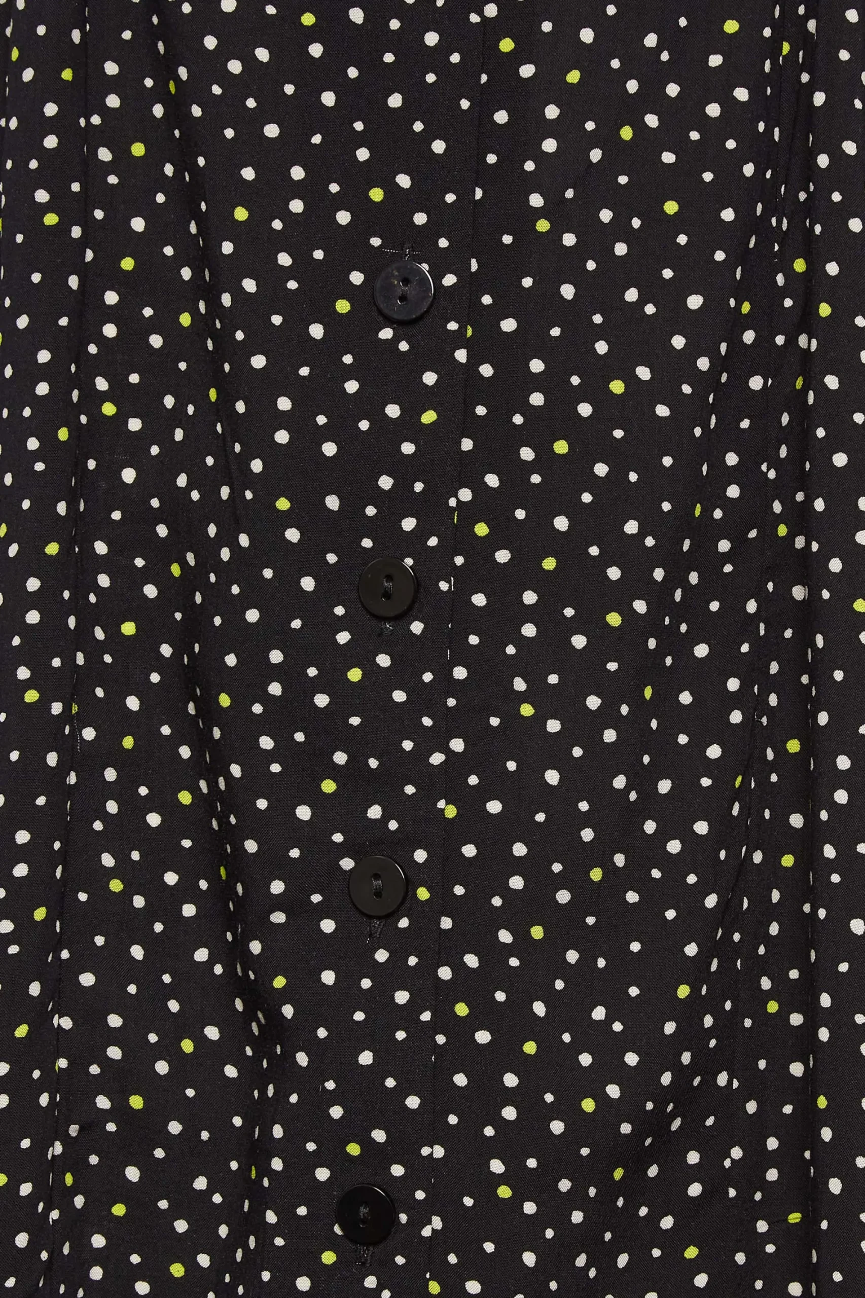 M&Co Womens Black Spot Print Shirred Waist Dress>Women Midi Dresses