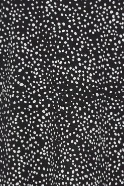 M&Co Womens Black Spot Print Long Sleeve Cotton Top><noscript><img width=