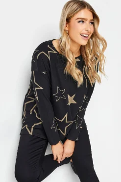 M&Co Womens Black Star Print Jumper><noscript><img width=
