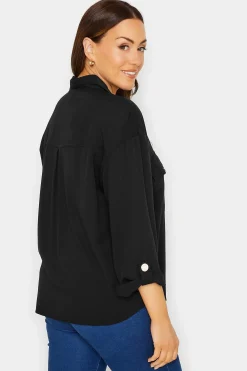 M&Co Womens Black Statement Button Shirt><noscript><img width=