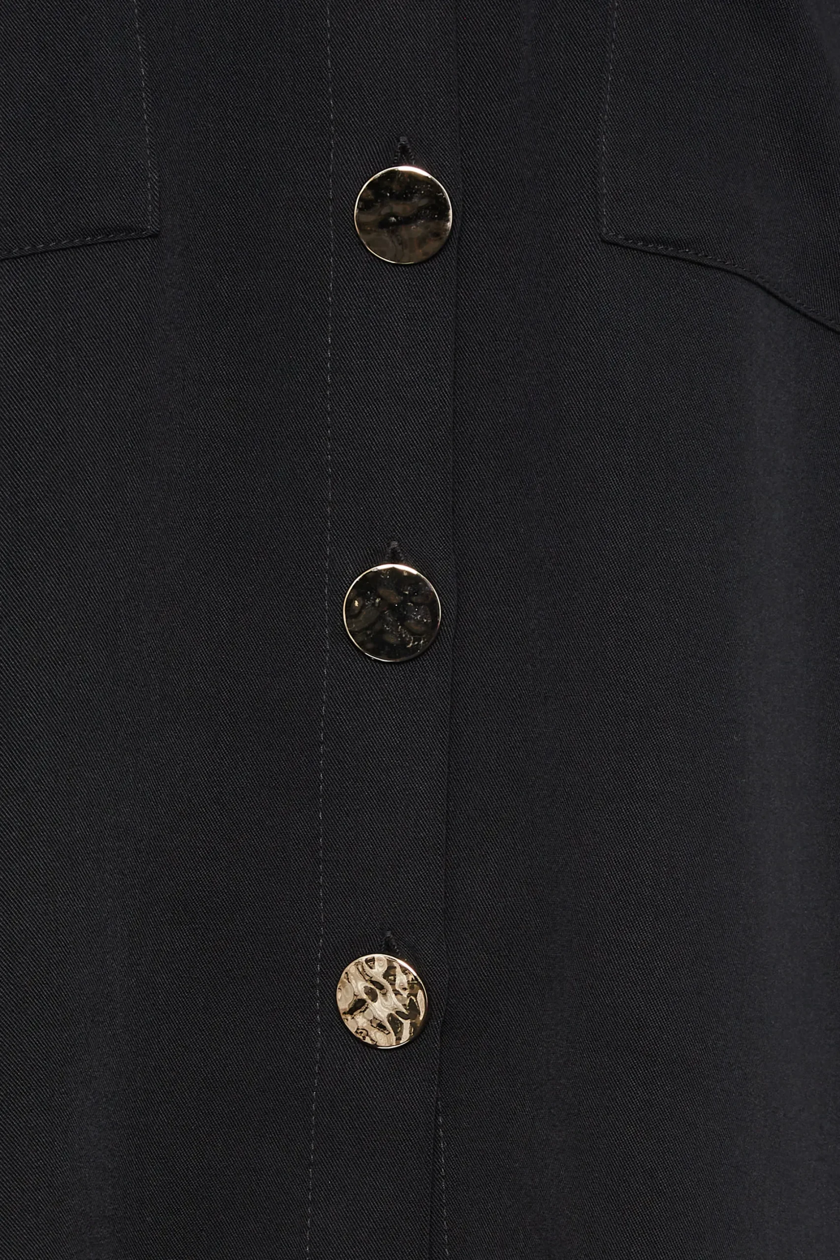 M&Co Womens Black Statement Button Shirt>Women Shirts
