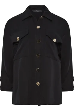 M&Co Womens Black Statement Button Shirt><noscript><img width=