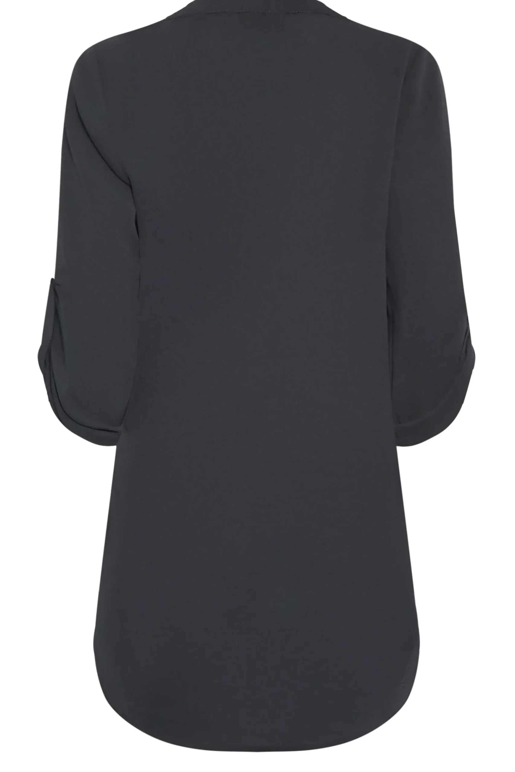 M&Co Womens Black Statement Button Tab Sleeve Shirt>Women Shirts