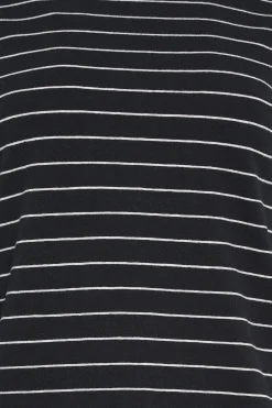M&Co Womens Black Stripe Cotton Blend Top><noscript><img width=