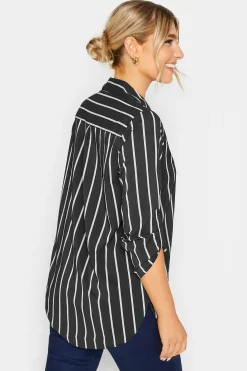 M&Co Womens Black Stripe Long Sleeve Shirt><noscript><img width=