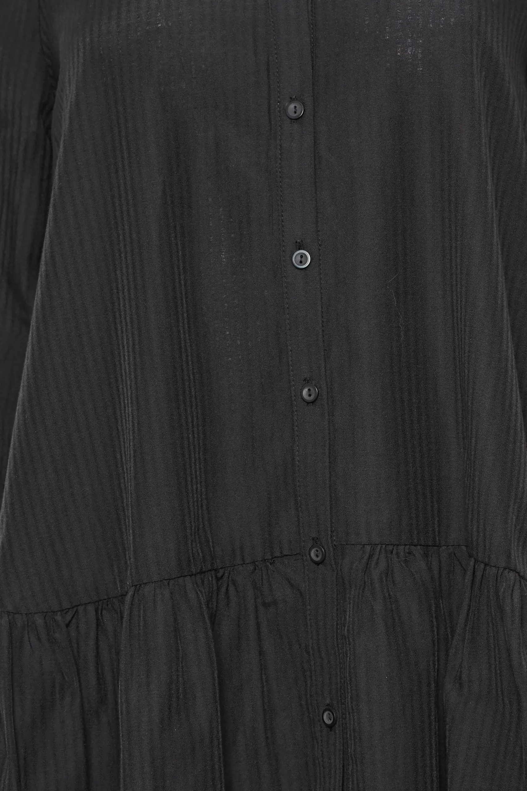 M&Co Womens Black Stripe Frill Hem Shirt>Women Shirts