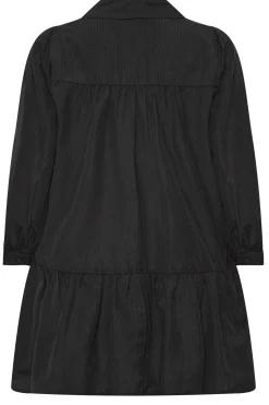 M&Co Womens Black Stripe Frill Hem Shirt><noscript><img width=