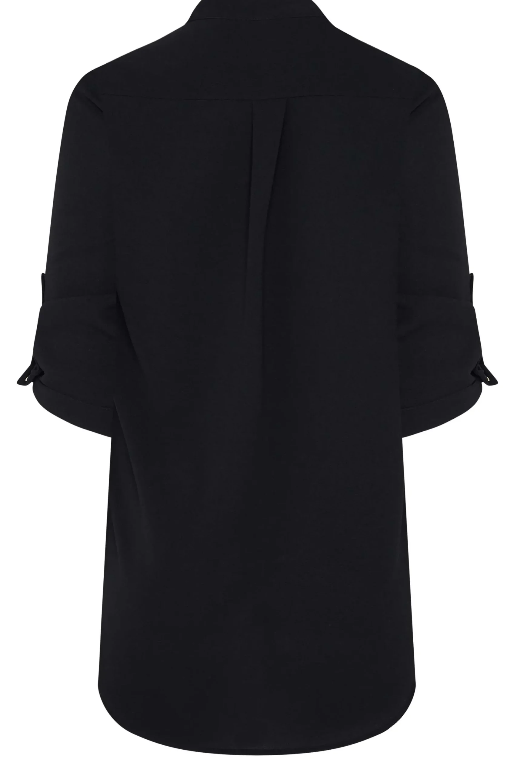 M&Co Womens Black Tab Sleeve Blouse>Women Shirts