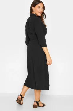 M&Co Womens Black Textured Black Shirt Dress><noscript><img width=
