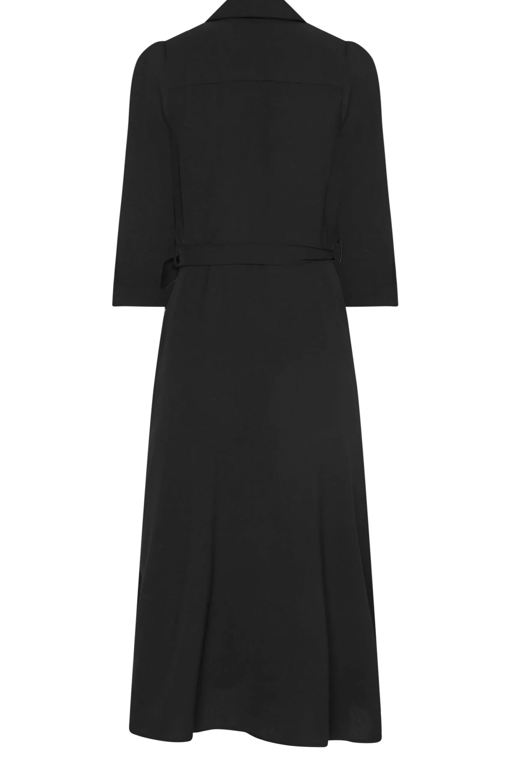M&Co Womens Black Textured Black Shirt Dress>Women Shirt Dresses