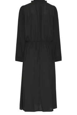 M&Co Womens Black Tie Neck Elasticated Waist Dress><noscript><img width=
