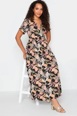 M&Co Womens Black Tropical Print Maxi Dress>Women Maxi Dresses
