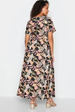 M&Co Womens Black Tropical Print Maxi Dress><noscript><img width=