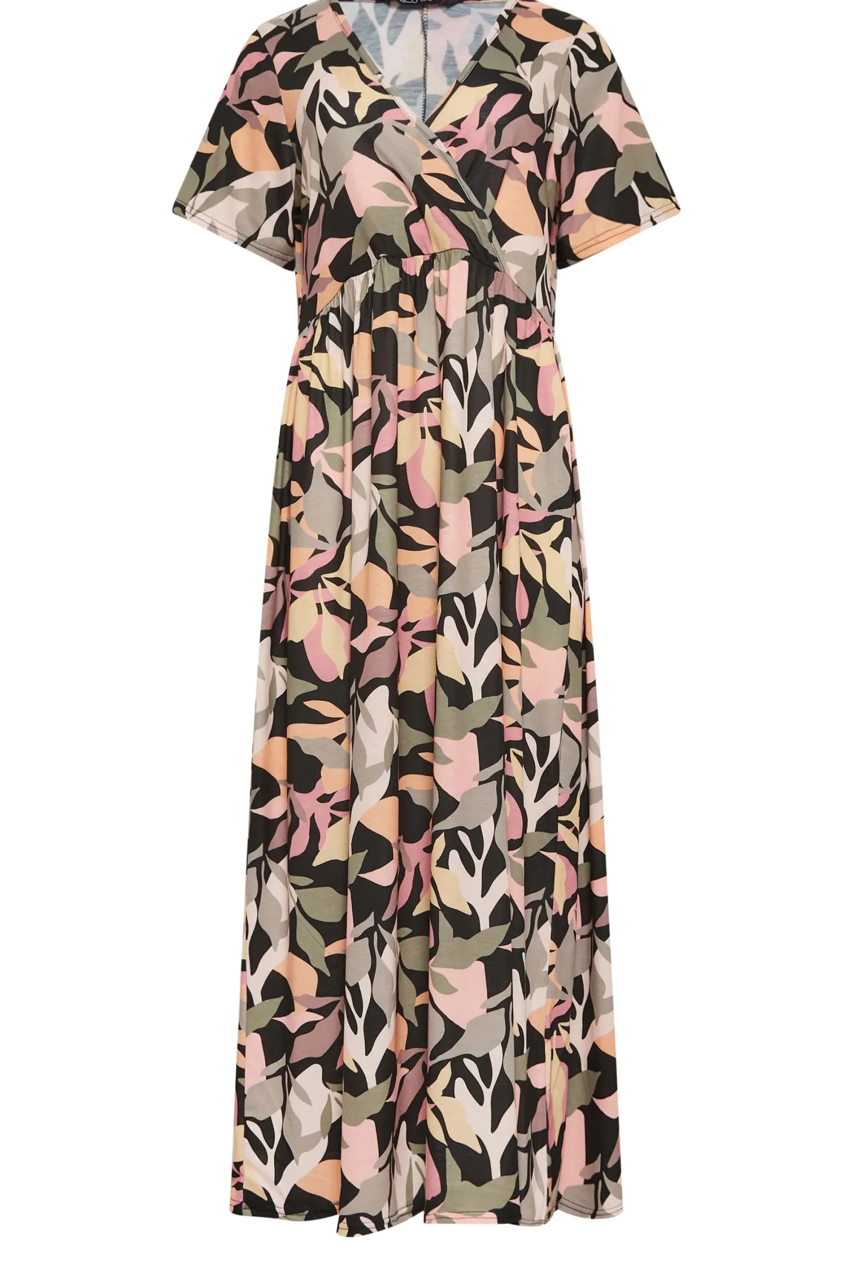 M&Co Womens Black Tropical Print Maxi Dress>Women Maxi Dresses