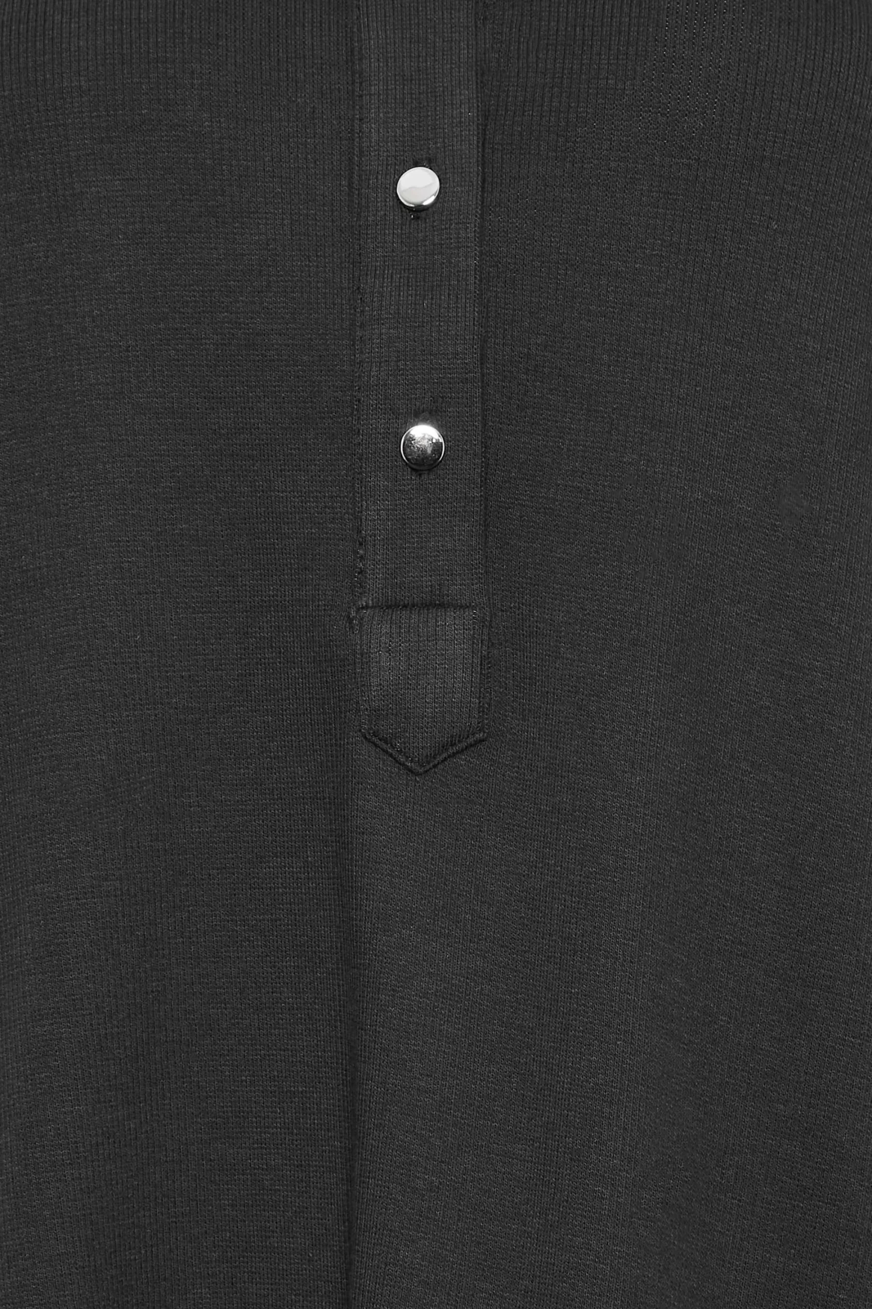 M&Co Womens Black V-Neck Half Placket Shirt>Women Shirts