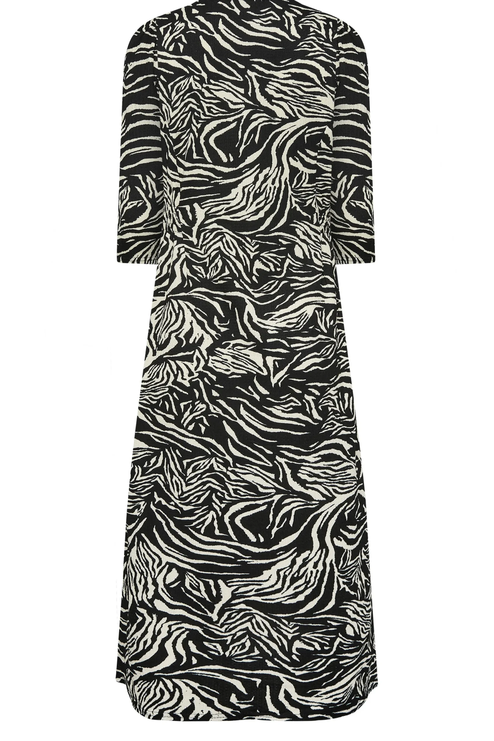 M&Co Womens Black Zebra Print Button Through Midaxi Dress>Women Wedding Guest Dresses