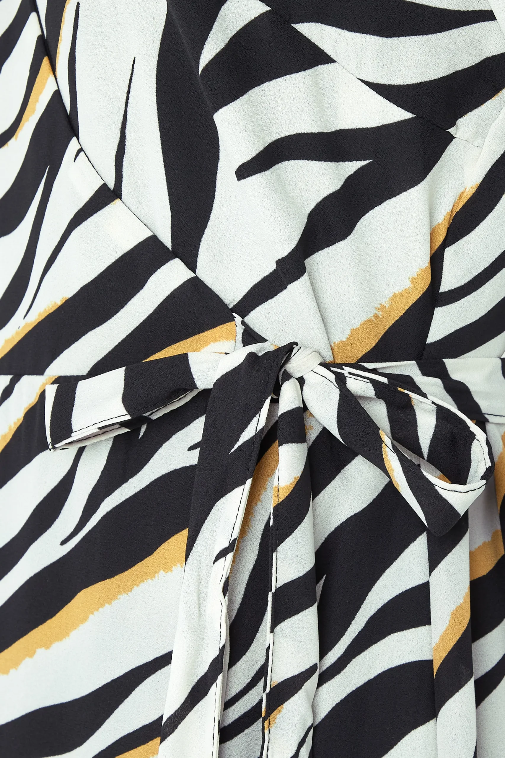 M&Co Womens Black Zebra Print Wrap Dress>Women Wedding Guest Dresses