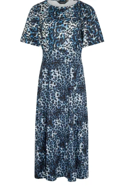 M&Co Womens Blue Animal Print Midi Dress><noscript><img width=