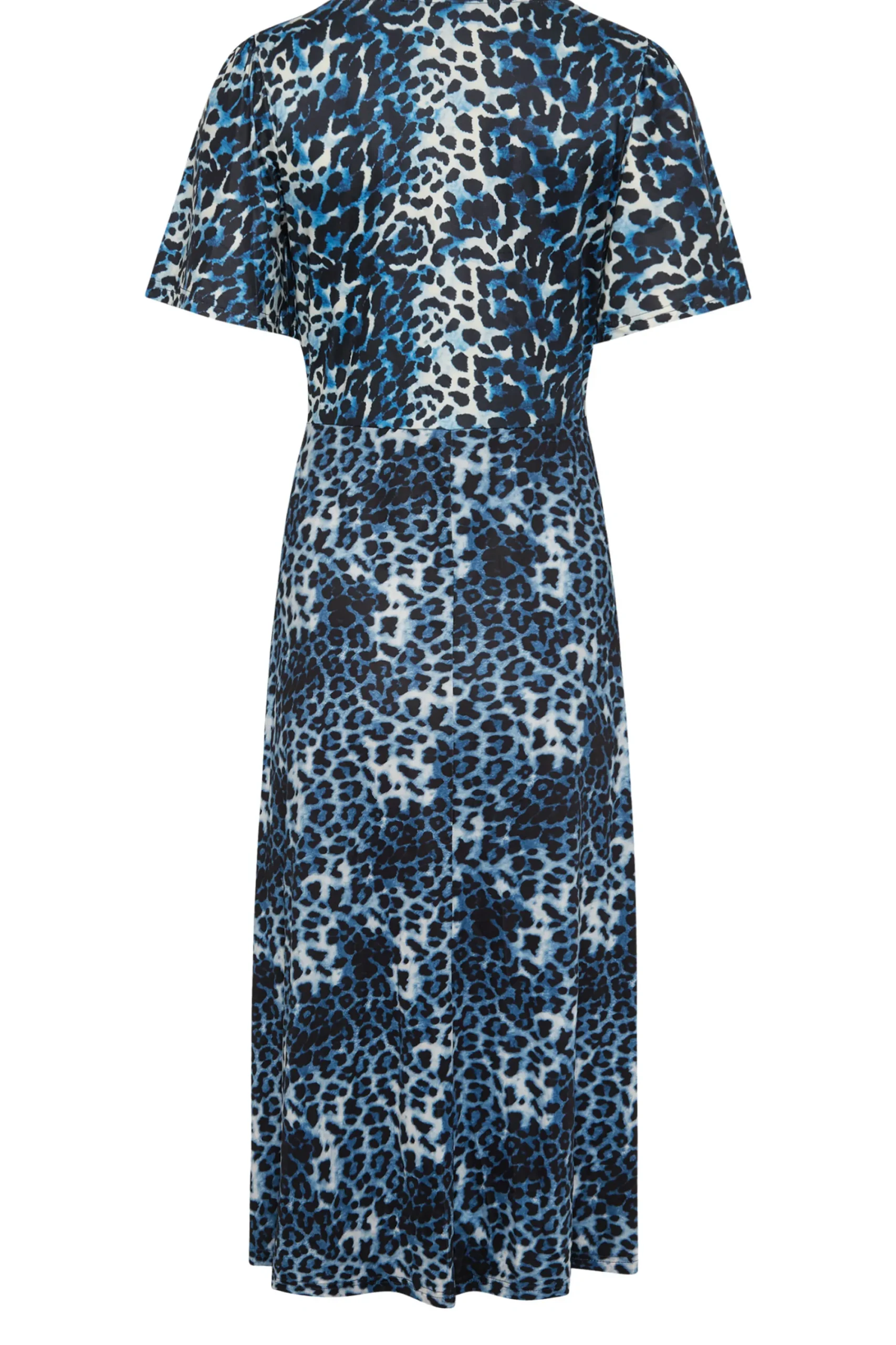 M&Co Womens Blue Animal Print Midi Dress>Women Midi Dresses