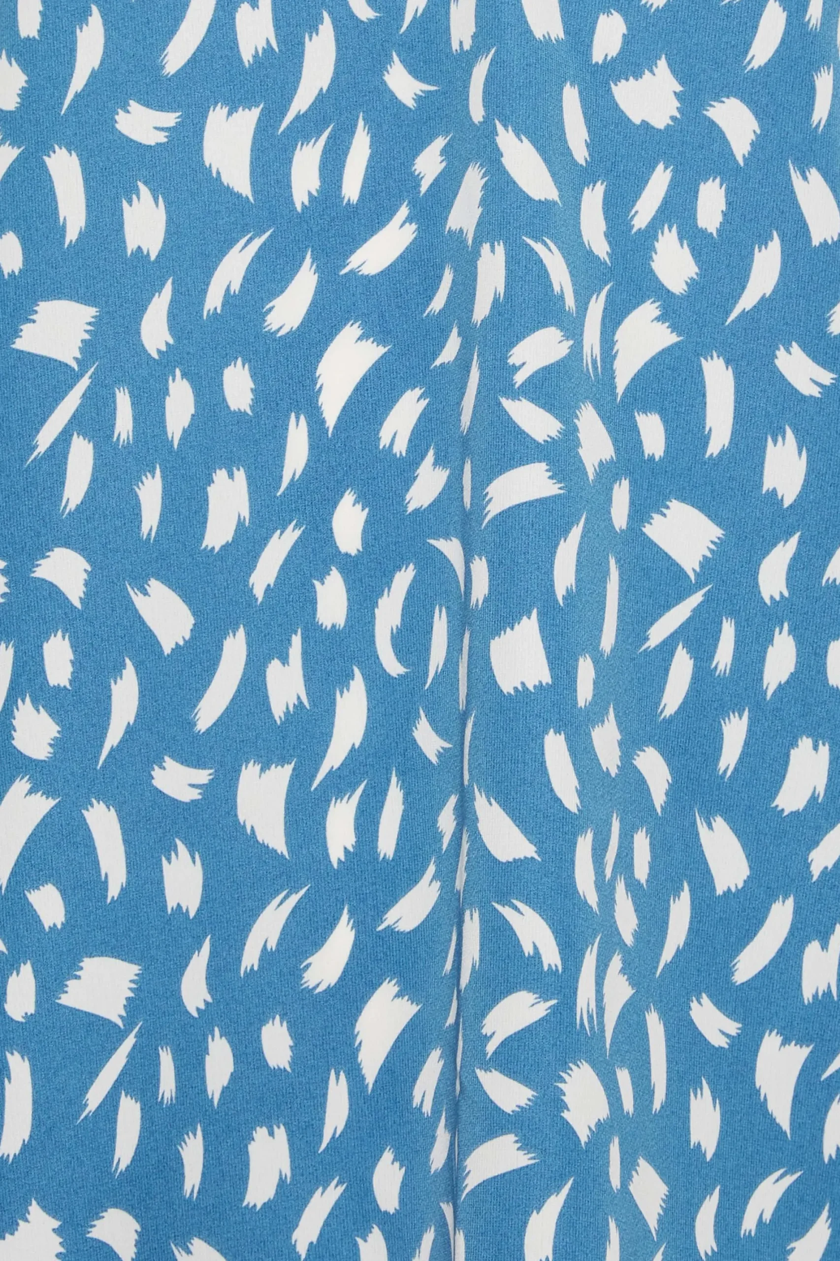 M&Co Womens Blue Brush Stroke Print Half Placket Shirt>Women Shirts