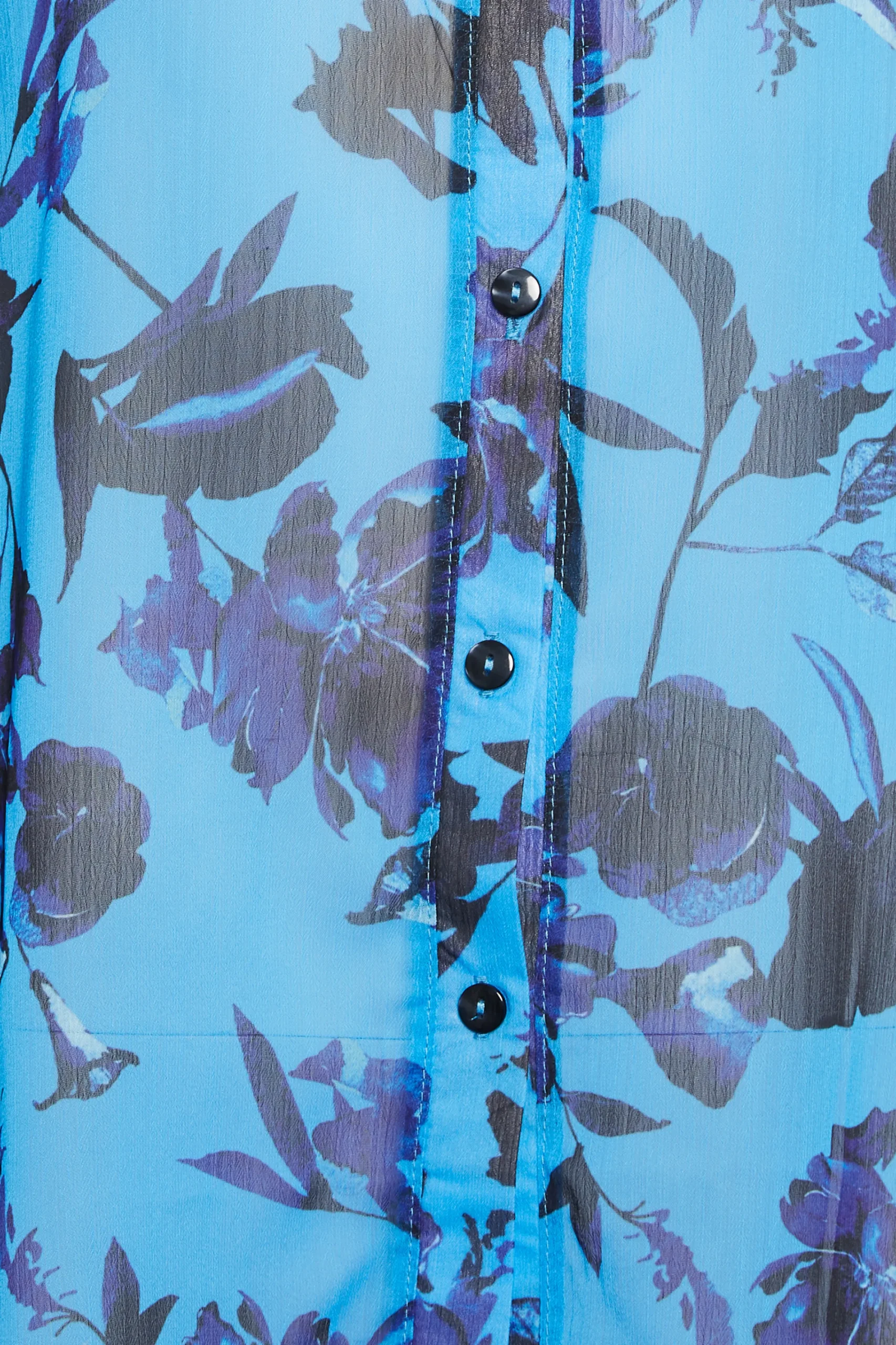 M&Co Womens Blue Floral Print Longline Shirt>Women Shirts
