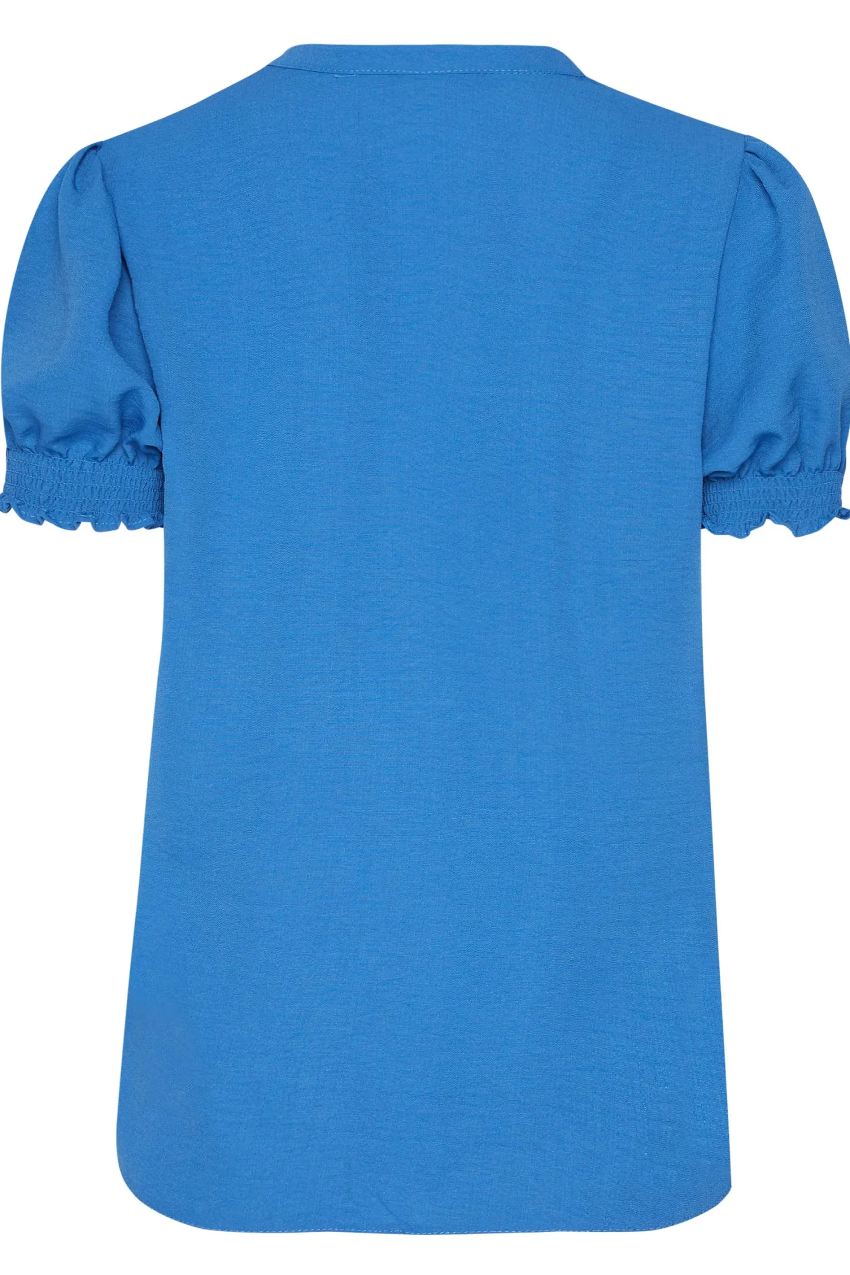 M&Co Womens Blue Frill Front Blouse>Women Short Sleeve Tops