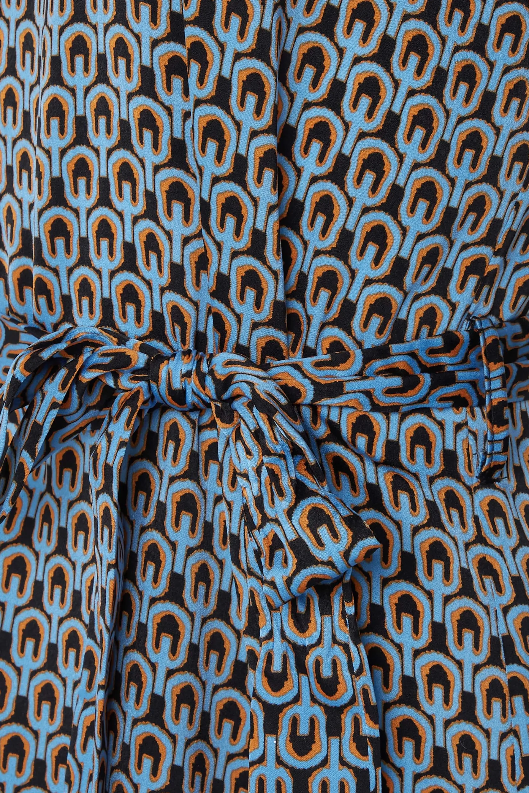 M&Co Womens Blue Geometric Print Tunic Dress>Women Shirt Dresses