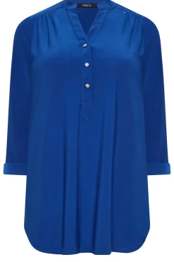 M&Co Womens Blue Half Placket Jersey Shirt><noscript><img width=