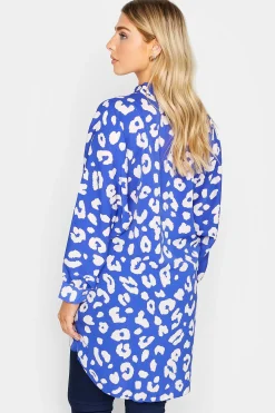 M&Co Womens Blue Leopard Print Blouse><noscript><img width=