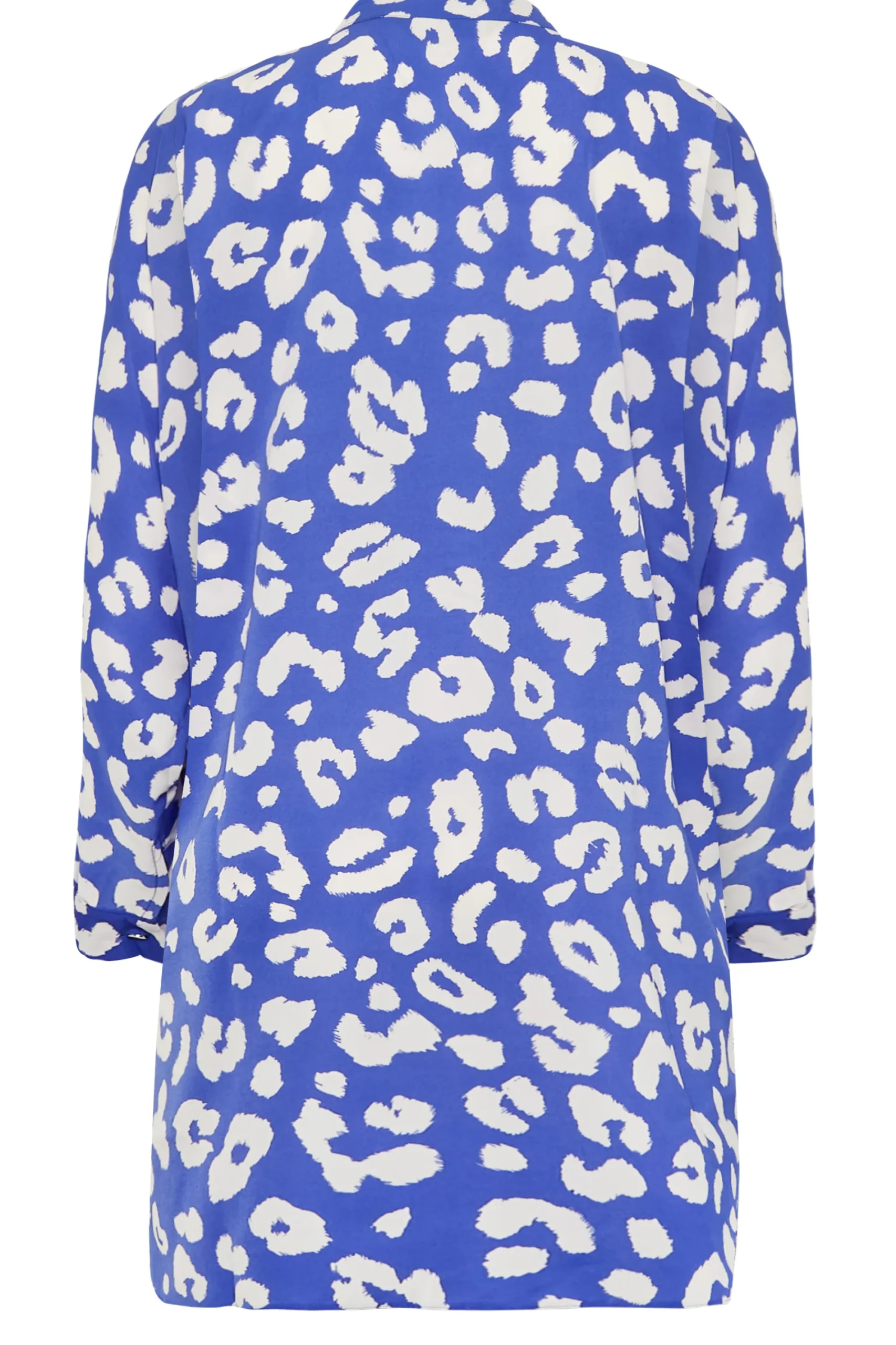 M&Co Womens Blue Leopard Print Blouse>Women Shirts