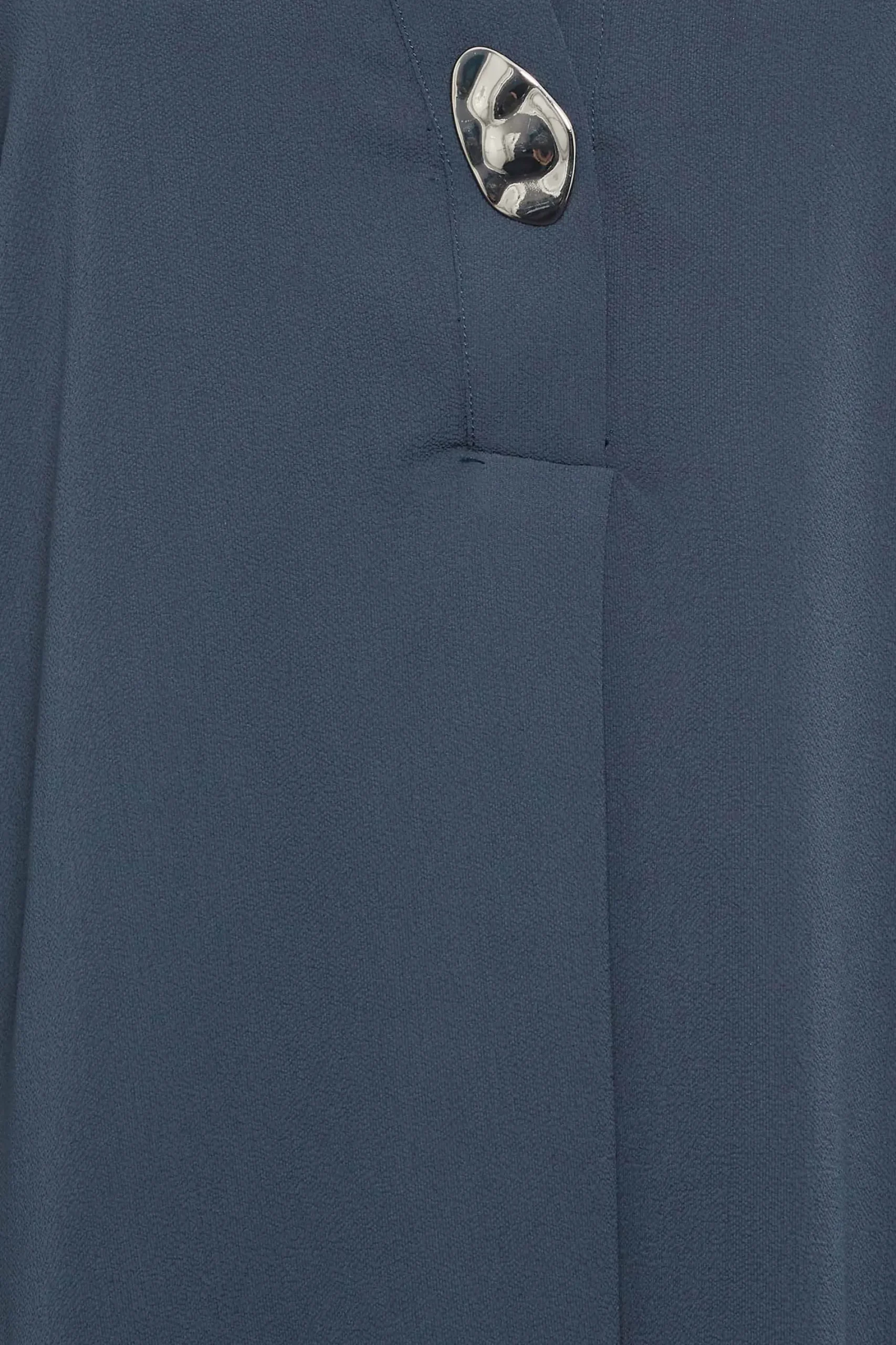 M&Co Womens Blue Long Sleeve Button Blouse>Women Shirts