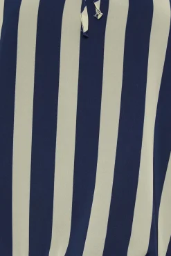 M&Co Womens Blue Stripe Tie Neck Blouse><noscript><img width=