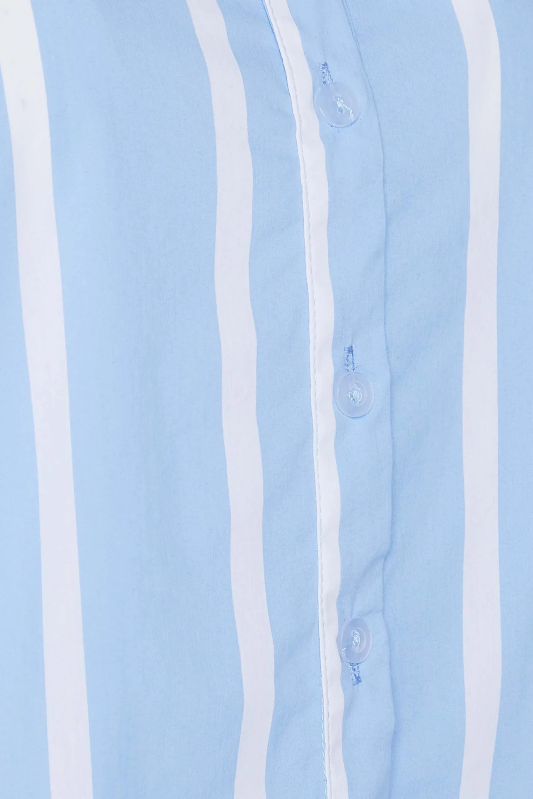 M&Co Womens Blue Stripe Tab Sleeve Detail Shirt>Women Shirts